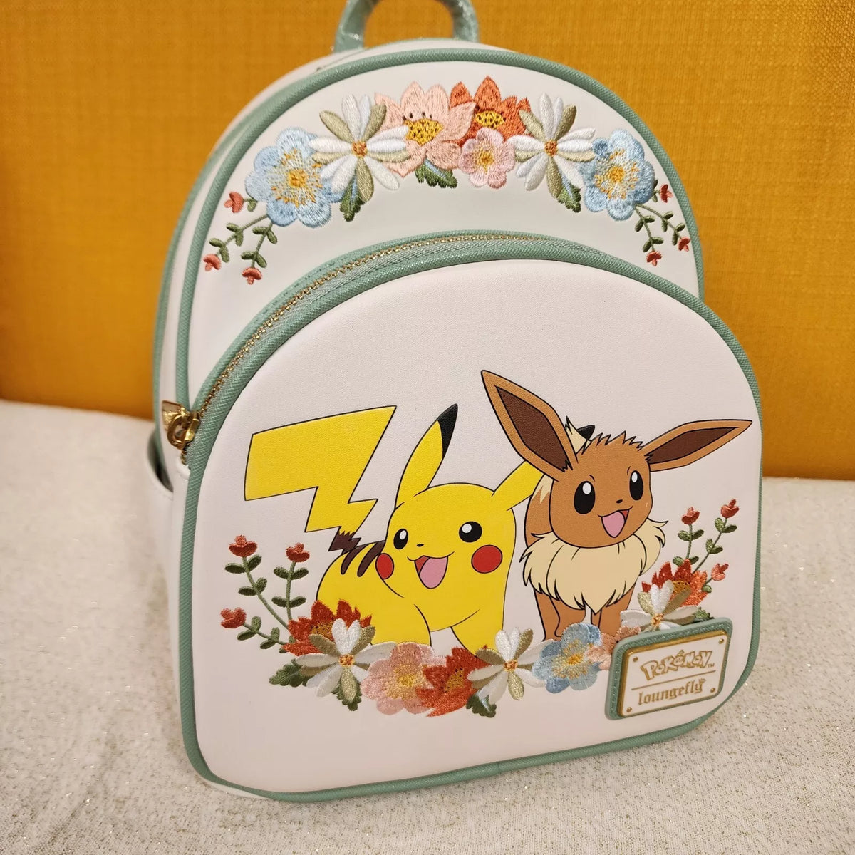 Outlet Loungefly Pokémon Pikachu & Eevee Floral Mini Backpack & Cardholder