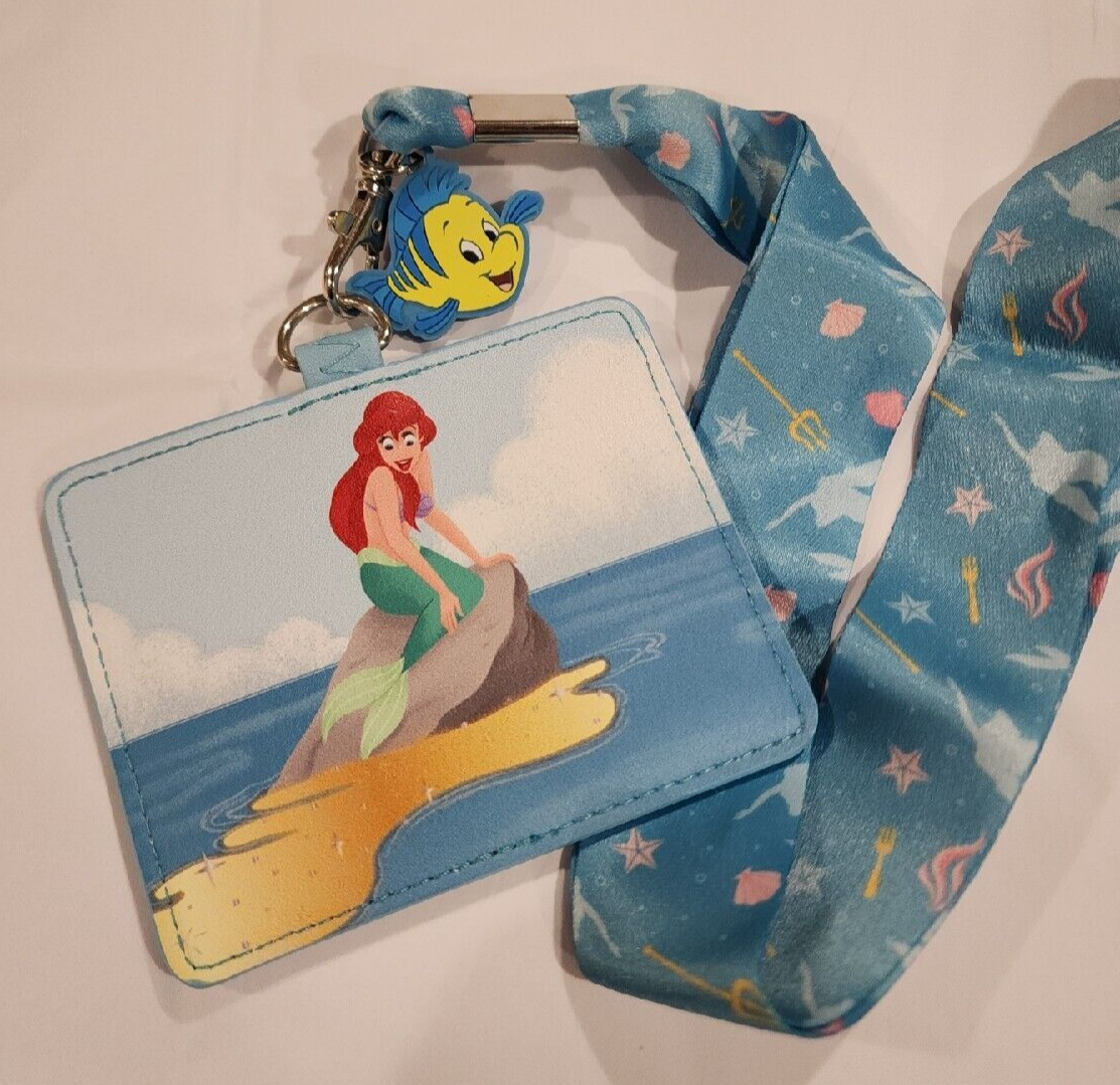 Little Mermaid Tritons Gift Loungefly Cardholder Lanyard - Disney