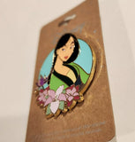 Mulan Princess Flower Portrait Enamel Pin