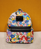 the Little Mermaid Character All Over Print Mini Backpack