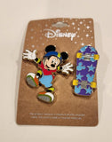 Mickey Mouse Skateboard 2 Piece Enamel Pin Set