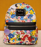 the Little Mermaid Character All Over Print Mini Backpack