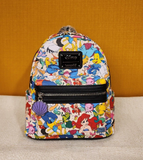 the Little Mermaid Character All Over Print Mini Backpack