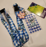 Lilo and Stitch Gingham Lanyard