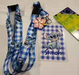 Lilo and Stitch Gingham Lanyard