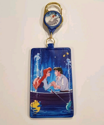 Ariel Eric Boat Little Mermaid Kiss the Girl Lanyard ID Holder