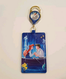 Ariel Eric Boat Little Mermaid Kiss the Girl Lanyard ID Holder