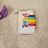 Lisa Frank Rainbow Logo Pearlescent Wallet