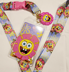 SpongeBob Square Pants Pink Flower  Lanyard