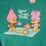 Good Luck Trolls Sweatshirt Crew Neck Block Sweater Adult XLarge