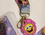 SpongeBob Square Pants Pink Flower  Lanyard