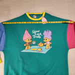 Good Luck Trolls Sweatshirt Crew Neck Block Sweater Adult XLarge