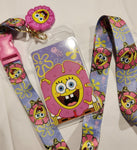 SpongeBob Square Pants Pink Flower  Lanyard