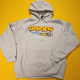 Garfield Nickelodeon Scratching Claws Hanging On Hoodie Sweatshirt Beige Size L