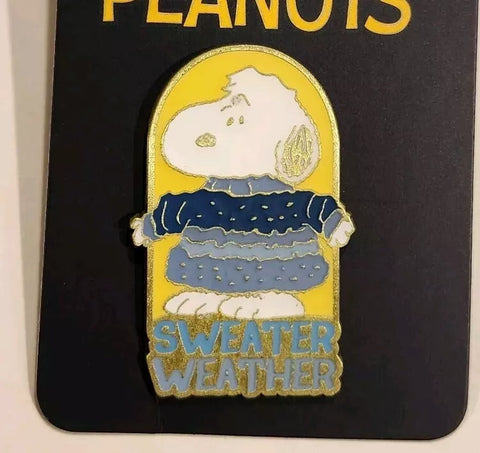 Peanuts Snoopy Sweater Weather Enamel Pin