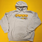 Garfield Nickelodeon Scratching Claws Hanging On Hoodie Sweatshirt Beige Size L