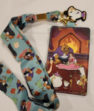 Beauty and the Beast Fireplace Scene Lanyard