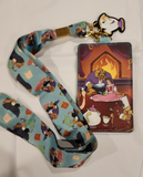 Beauty and the Beast Fireplace Scene Lanyard