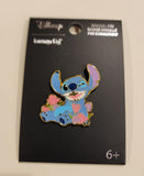 Stitch Grinning with Tulips Enamel Pin