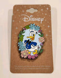 Donald Duck Floral Portrait Pose Enamel Pin