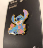 Stitch Grinning with Tulips Enamel Pin