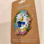 Donald Duck Floral Portrait Pose Enamel Pin