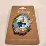 Donald Duck Floral Portrait Pose Enamel Pin