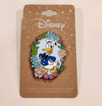 Donald Duck Floral Portrait Pose Enamel Pin