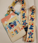 Lilo and Stitch Sandcastle Beach Scrump Lanyard