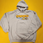 Garfield Nickelodeon Scratching Claws Hanging On Hoodie Sweatshirt Beige Size XL