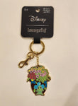 Tangled Rapunzel Pascal Flowers Lenticular Enamel Keychain