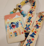 Lilo and Stitch Sandcastle Beach Scrump Lanyard