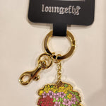 Tangled Rapunzel Pascal Flowers Lenticular Enamel Keychain