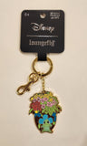 Tangled Rapunzel Pascal Flowers Lenticular Enamel Keychain