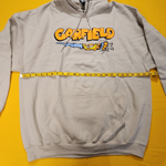 Garfield Nickelodeon Scratching Claws Hanging On Hoodie Sweatshirt Beige Size XL