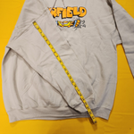 Garfield Nickelodeon Scratching Claws Hanging On Hoodie Sweatshirt Beige Size XL