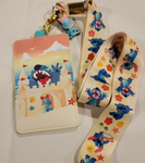 Lilo and Stitch Sandcastle Beach Scrump Lanyard