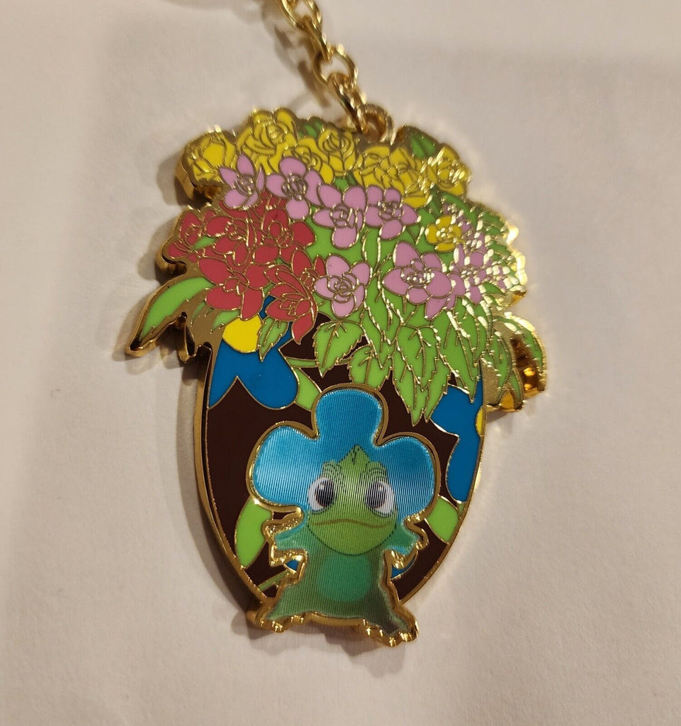 LF Disney Tangled Lenticular Pascal Flowers Enamel Keychain