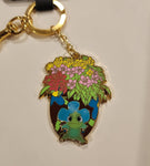 Tangled Rapunzel Pascal Flowers Lenticular Enamel Keychain