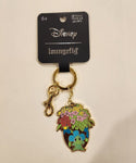 Tangled Rapunzel Pascal Flowers Lenticular Enamel Keychain