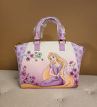 Tangled Rapunzel and Pascal Floral Handbag