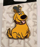 Pixar UP Dug Squirrel on Head Enamel Pin Dog Monogram