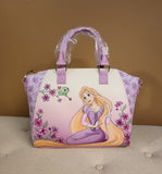 Tangled Rapunzel and Pascal Floral Handbag