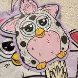 Furby AOP Purple T Shirt Size Large