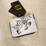 101 Dalmatians Puppies Blue String Leash Soft Tag Zip Wallet