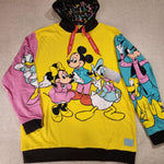 Disney 100 Mickey & Friends Classic Color Block Hoodie Unisex L