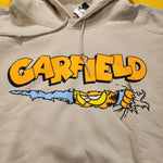 Garfield Nickelodeon Scratching Claws Hanging Hoodie Sweatshirt Beige Size 2XL