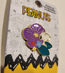 Peanuts Snoopy Purple Flower Enamel Pin