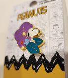 Peanuts Snoopy Purple Flower Enamel Pin