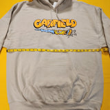 Garfield Nickelodeon Scratching Claws Hanging Hoodie Sweatshirt Beige Size 2XL